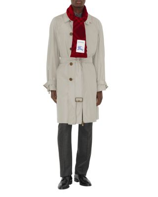  Wide Check Wool Silk Scarf