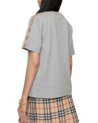 Check Trim Cotton T-shirt