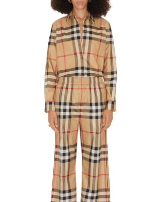 Check Cotton Trousers