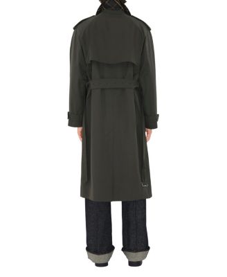 Long Gabardine Trench Coat