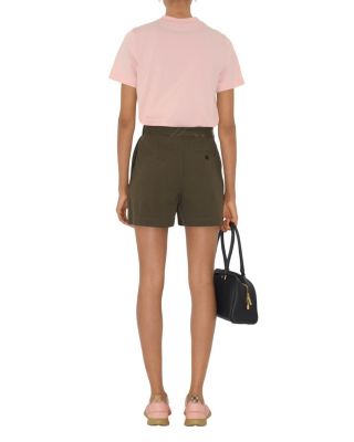 Gabardine Belted Shorts