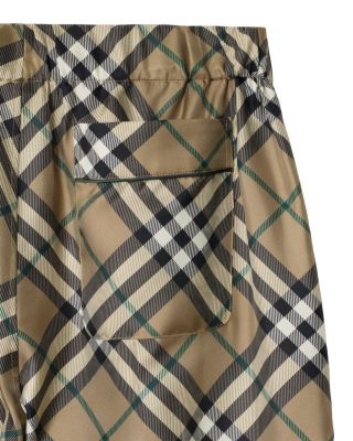 Check Silk Pyjama Trousers