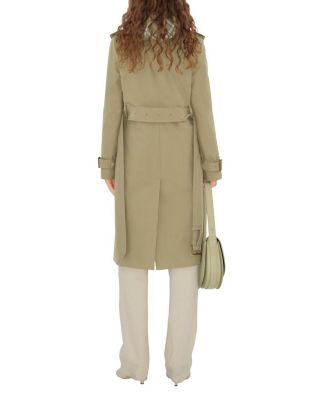 Long Gabardine Trench Coat