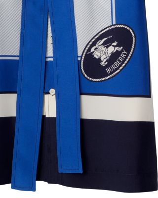 Knight Stamp Box Silk Shirt Dress