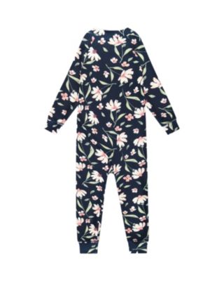  One-Piece Flower Thermal Underwear - Big Kid