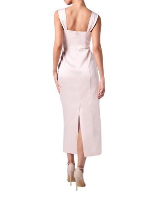 Corset Column Midi Bridesmaids Dress