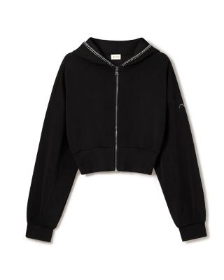  SILKERRY Cropped Fit Seamflow Drift Full-Zip Front Closure Sweatshirt
