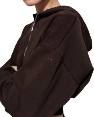  SILKERRY Cropped Fit Seamflow Drift Full-Zip Front Closure Sweatshirt