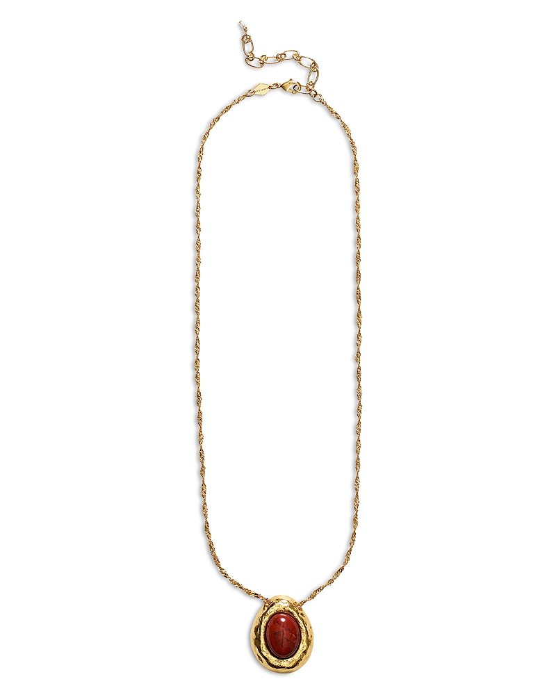Anni Lu Cherry On Top Red Jasper Pendant Necklace, 18.5-20.86