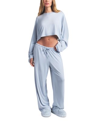 Cropped Top And Pant Sleep Set
