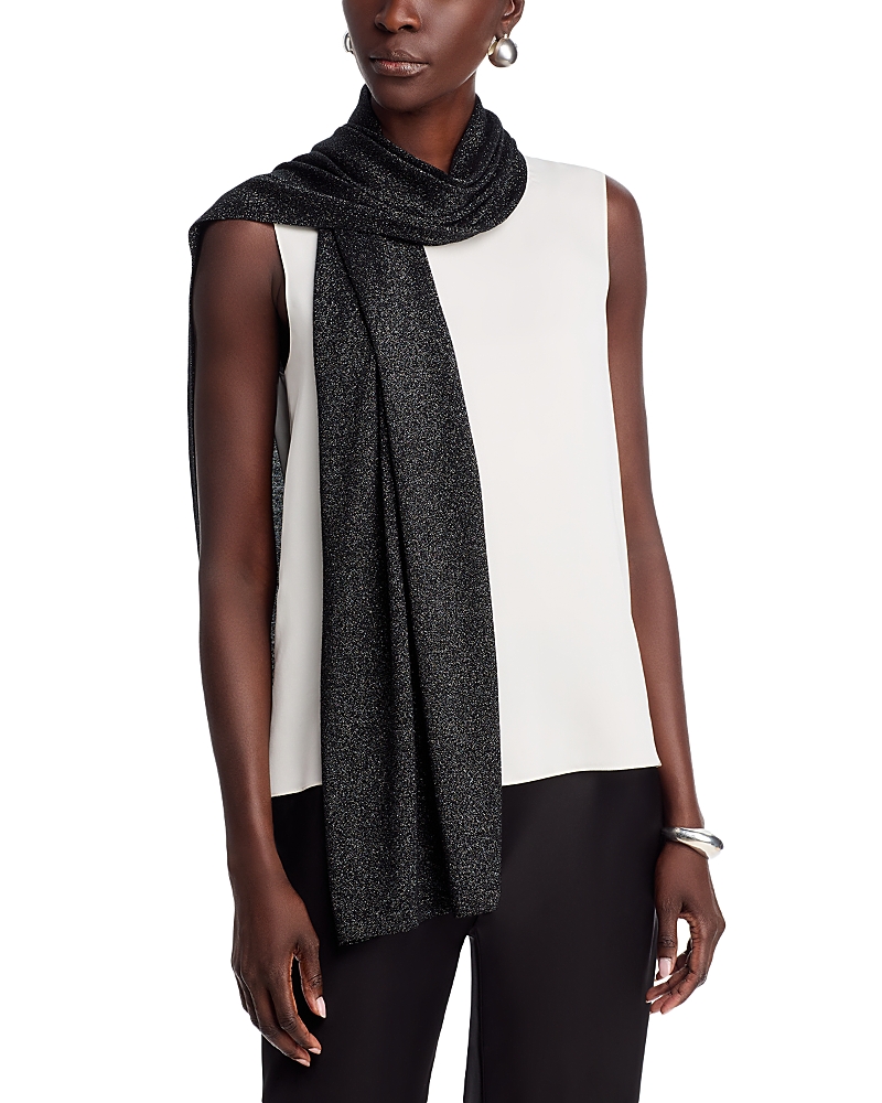 Bloomingdale's Wool Shimmer Scarf - Exclusive In Black