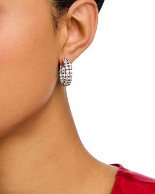 Diamond Inside Out Hoop Earrings in 14K White Gold, 5.0 tcw