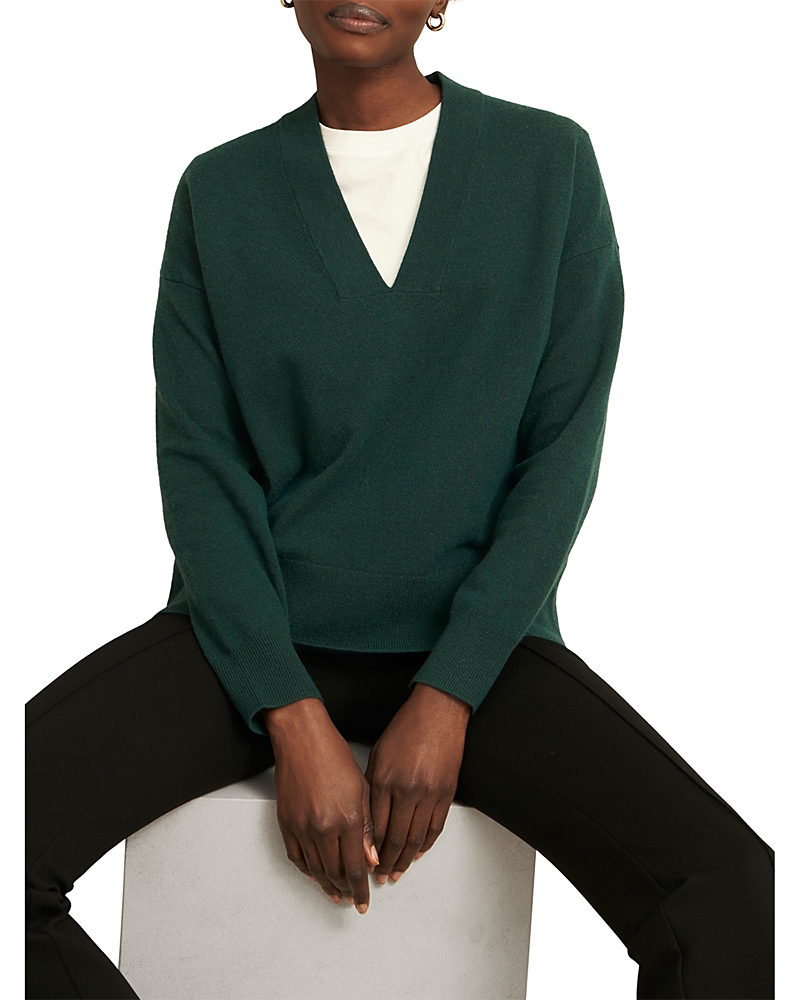 Hobbs London Lettie V-neck Sweater In Green