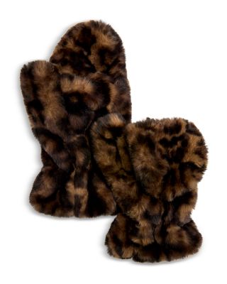Coco Faux Fur Mittens