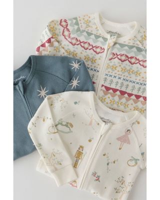 Unisex Partridge in a Pehr Tree Ribbed Footless Sleeper - Baby