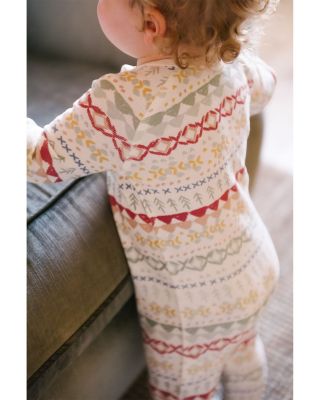 Unisex Fair Isle Ribbed Footless Sleeper - Baby