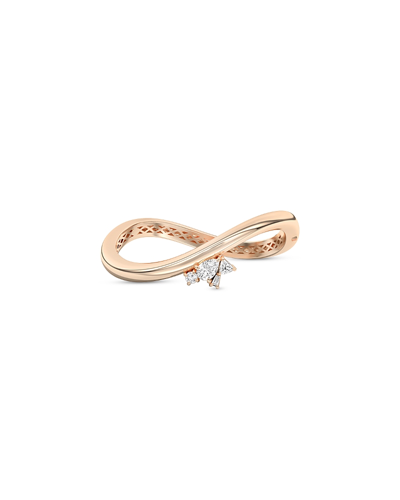 Shahla Karimi From The Luxe Collection Certified Lab Grown Diamond Mixed Cut Gaudi Mosaic Curve Bangle Bracelet In In Gold