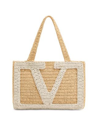 Viva Superstar Medium Raffia Shopping Tote