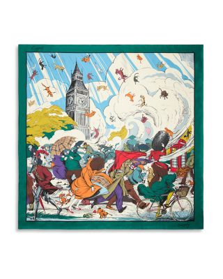 Burberry Raining Cats & Dogs Silk Scarf | Bloomingdale's Jewelry