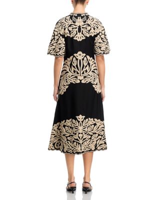 Alexandra Embroidered Midi Dress