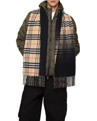 Gradient Check Cashmere Scarf