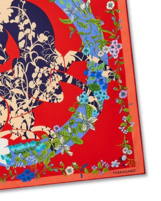 Pegasus Print Square Silk Scarf