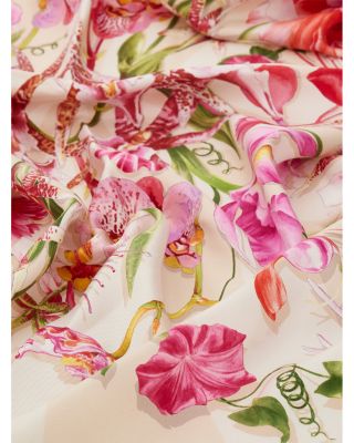 Gaia Print Square Silk Scarf