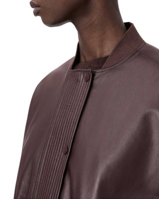 Sofi Leather Bomber Jacket