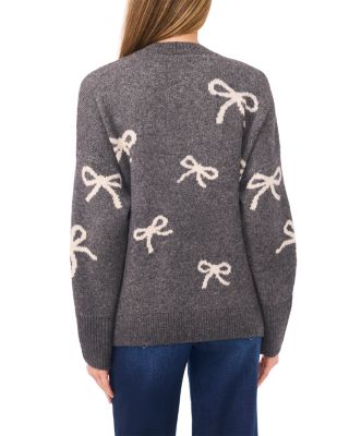 Ribbon Jacquard Pullover Sweater