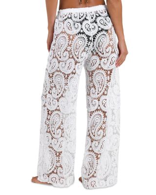 Geraldine Paisley Crochet Cover-Up Pants