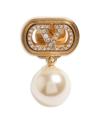 VLogo Signature Drop Earrings, 0.8"L