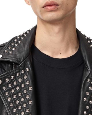 Cole Studded Leather Biker Jacket