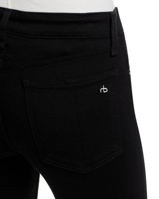 Cate Mid Rise Ankle Skinny Jeans in Black