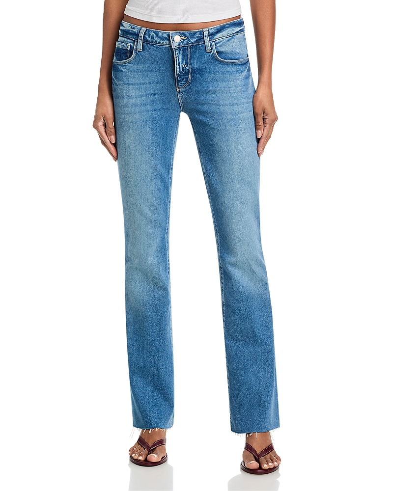 L'agence Sneeki Low Rise Straight Sneaker Jeans In Kona In Blue