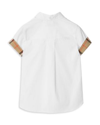 Unisex Owen Check Trim Cotton Poplin Shirt - Little Kid, Big Kid