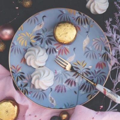 Sara Miller India Cake Plates, Set of 4