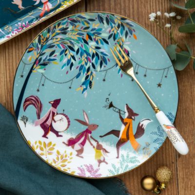 Sara Miller Woodland Tales Assorted Plates, Set of 4