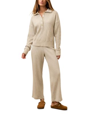 Apres Henley Waffle  Top