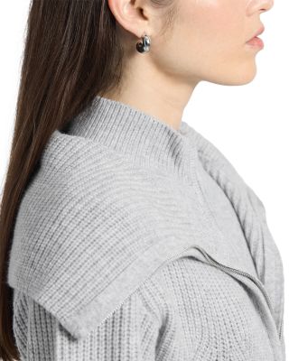 Jayne Wool Zip Front Layered Sweater