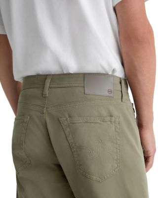 Everett Slim Straight Fit Twill Pants in Dusty Sage