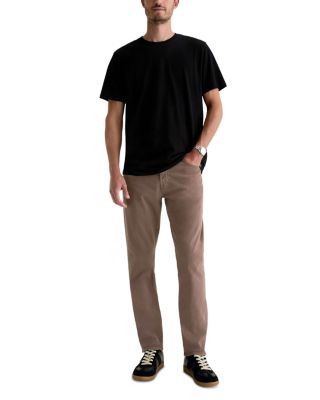 Everett Slim Straight Fit Twill Pants in Sulfur Taupe Gray