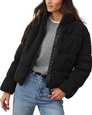 Sweater Knit Puffer Jacket