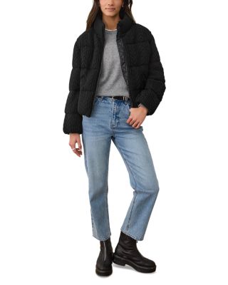 Sweater Knit Puffer Jacket