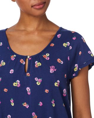 Ruffle Sleeve Keyhole Neck Gown