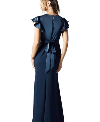 V-Neck Angel Short Sleeve Maxi Dress