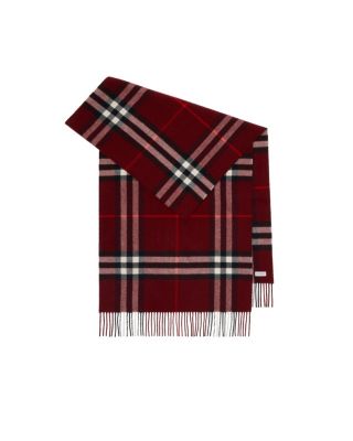 Wide Check Cashmere Scarf