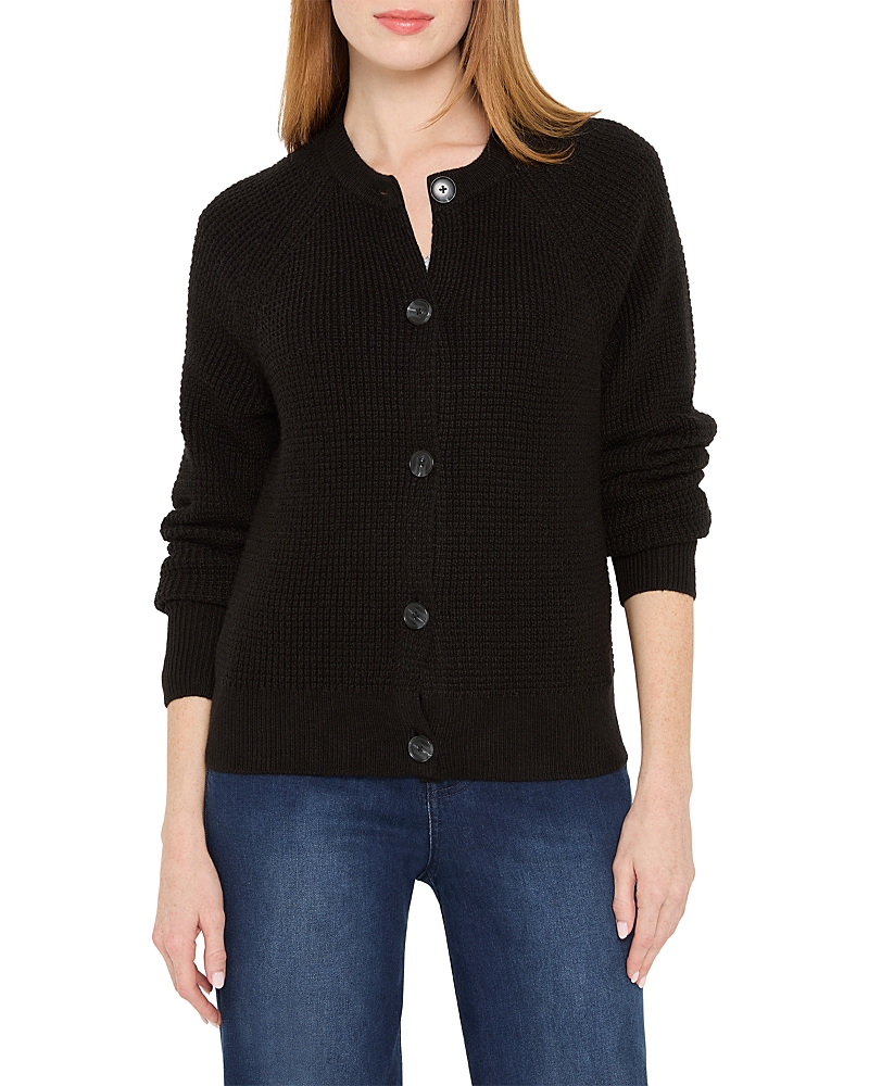 Nic + Zoe Nic+zoe Waffle Tuck Cardigan In Black