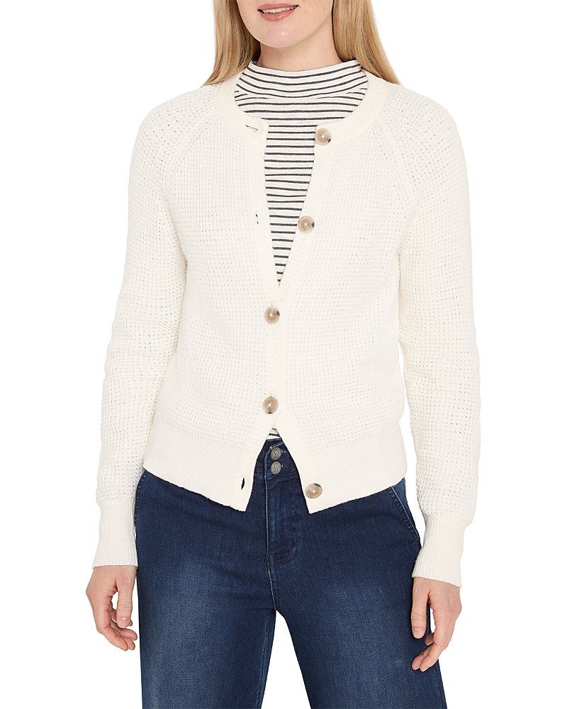 Nic + Zoe Nic+zoe Waffle Tuck Cardigan In White