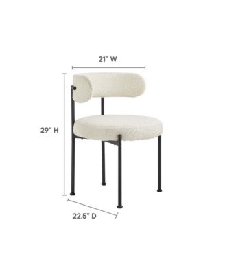 Albie Boucle Fabric Dining Chairs, Set of 2