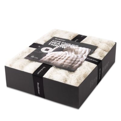 Heated Luxe Faux Fur Throw Blanket - Exclusive